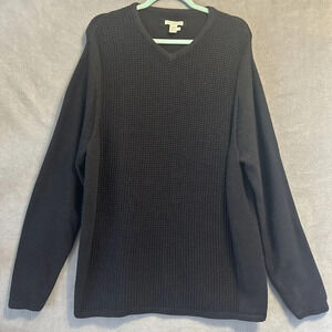 Carbon2Cobalt Serendipity Sweater Cotton Cashmere Heavy Knit Men's Size XL Black